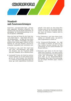 Standard- und Zusatzausr&uuml;stungen